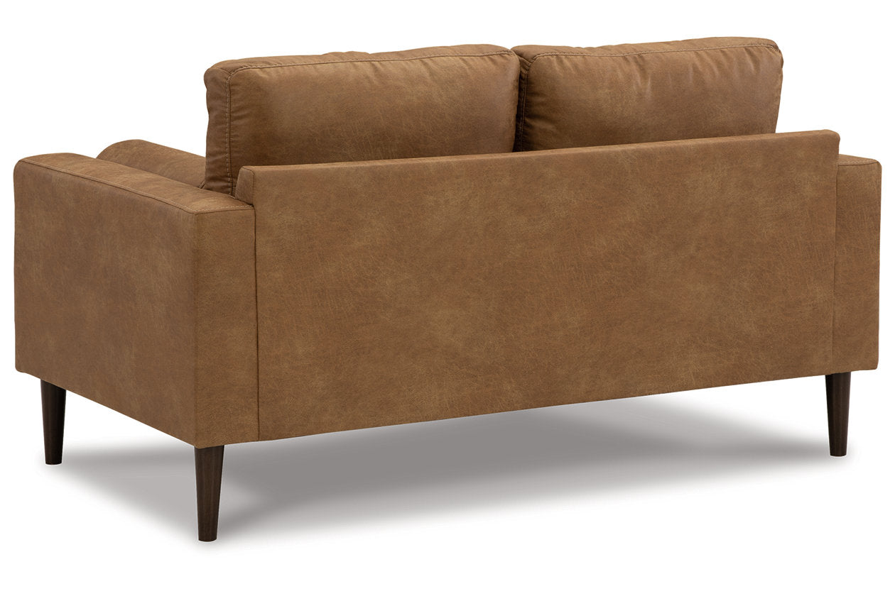 Telora Caramel Sofa, Loveseat, Chair and Ottoman - Ashley - Luna Furniture