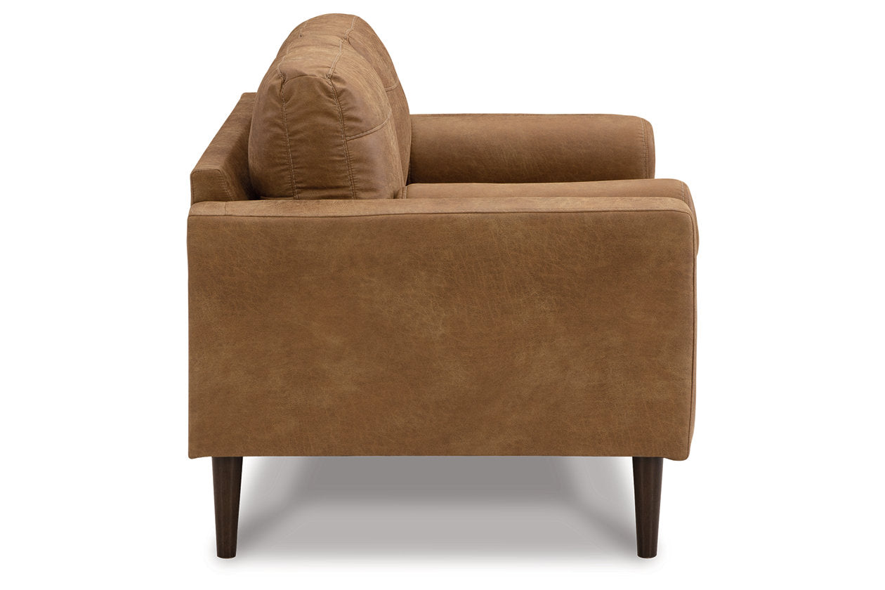 Telora Caramel Sofa, Loveseat, Chair and Ottoman - Ashley - Luna Furniture