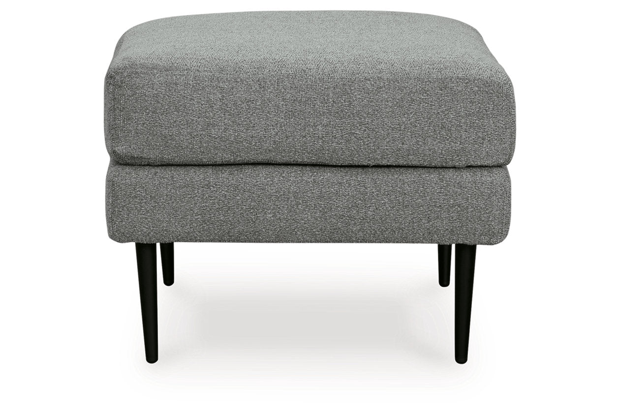 Hazela Charcoal Chair and Ottoman - Ashley - Luna Furniture