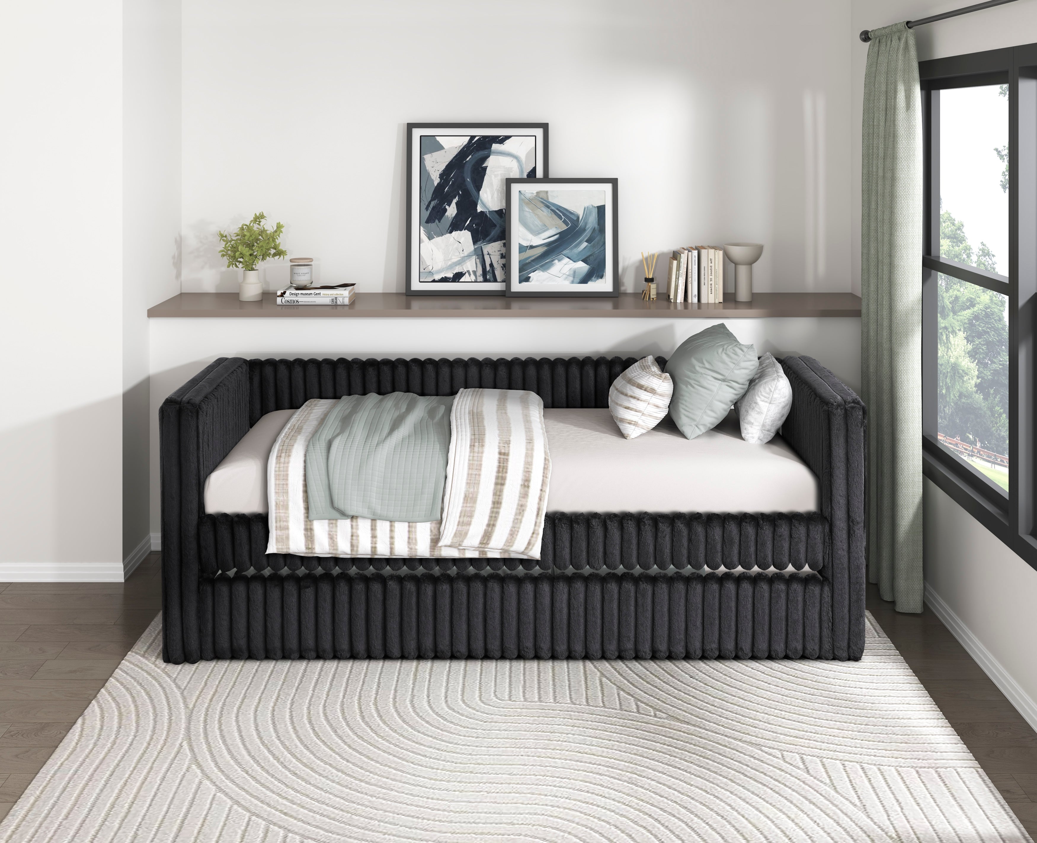 4655BLK* (2) Daybed with Trundle - 4655BLK*