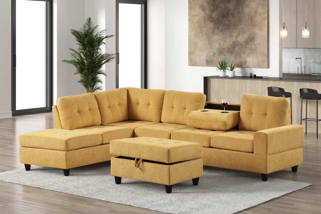 47Heights Reversible Sectional + Ottoman - 47Heights