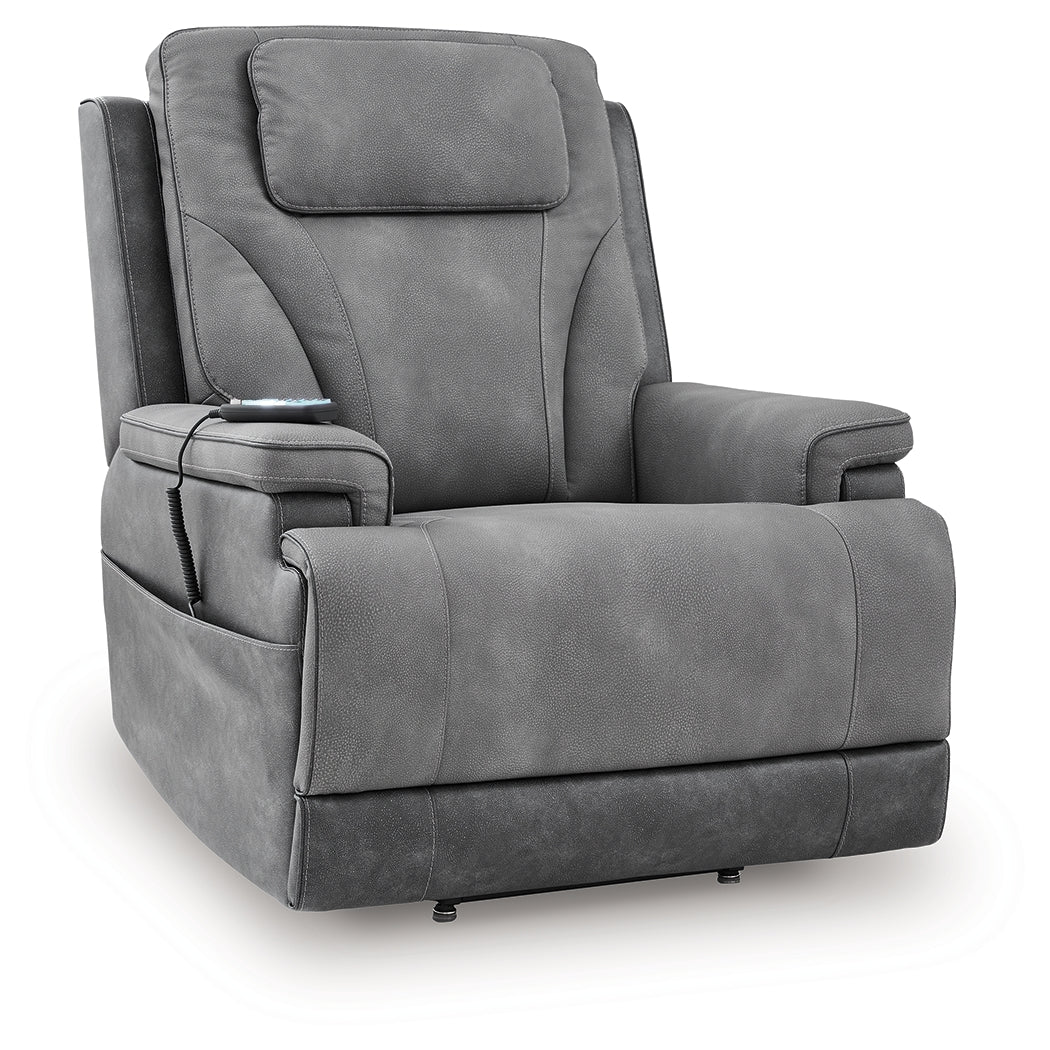4Z-Peaceful Pause Slate Power Lift Recliner - PC1210412