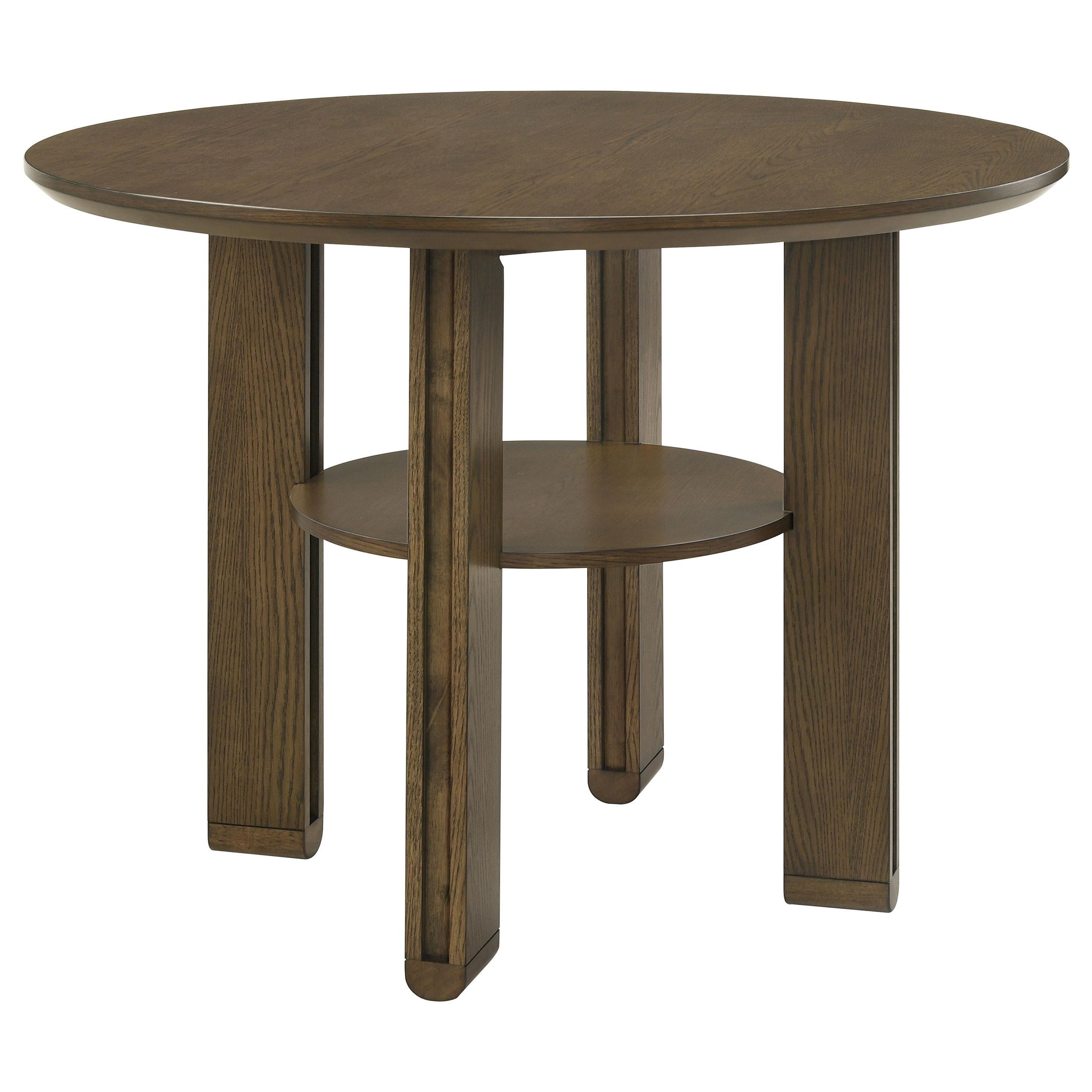 Ottowa Brown 5-piece Round Wood Counter Height Dining Room Set from Coaster - Luna Furniture