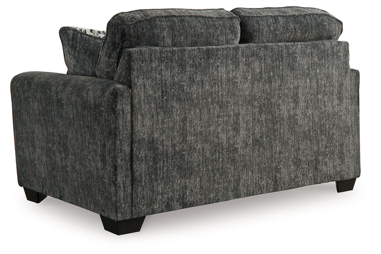 Lonoke Gunmetal Sofa, Loveseat, Oversized Chair and Ottoman - Ashley - Luna Furniture