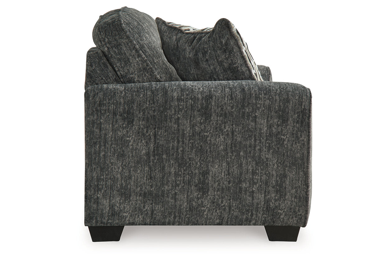 Lonoke Gunmetal Sofa, Loveseat, Oversized Chair and Ottoman - Ashley - Luna Furniture