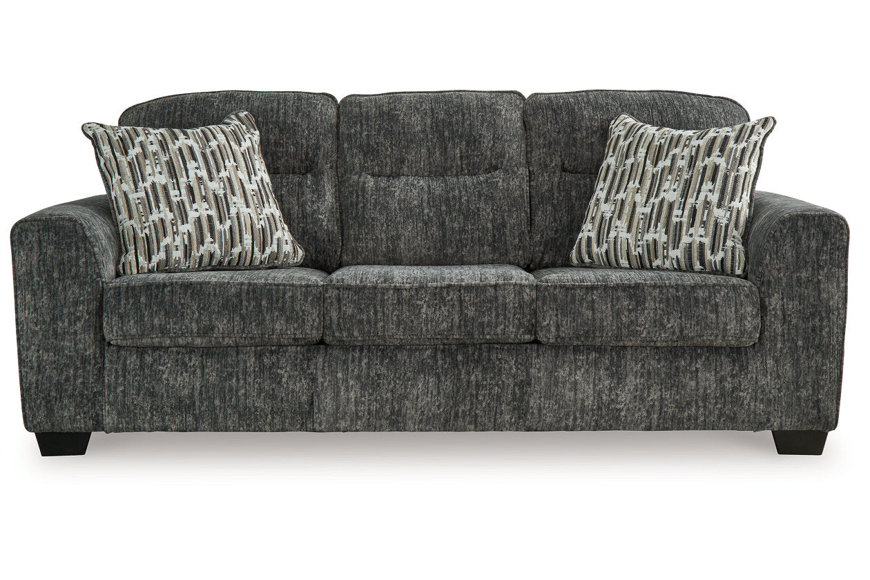 Lonoke Gunmetal Sofa, Loveseat, Oversized Chair and Ottoman - Ashley - Luna Furniture