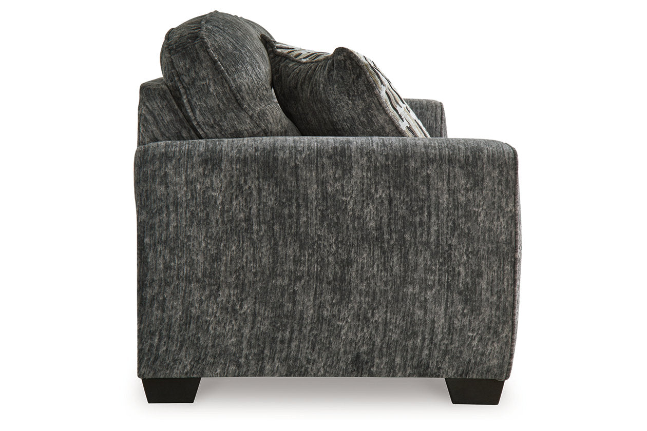 Lonoke Gunmetal Sofa, Loveseat, Oversized Chair and Ottoman - Ashley - Luna Furniture