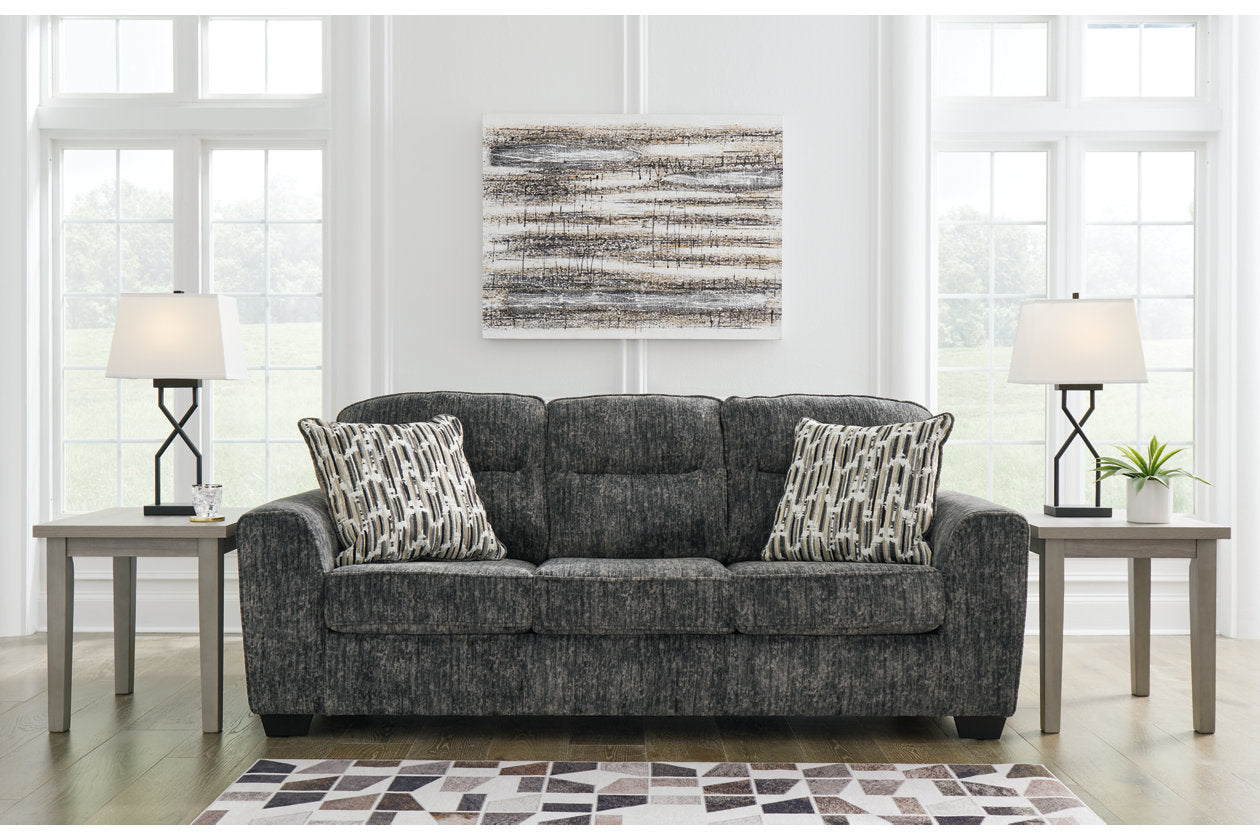 Lonoke Gunmetal Sofa, Loveseat, Oversized Chair and Ottoman - Ashley - Luna Furniture