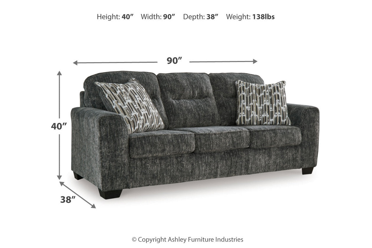 Lonoke Gunmetal Sofa, Loveseat, Oversized Chair and Ottoman - Ashley - Luna Furniture