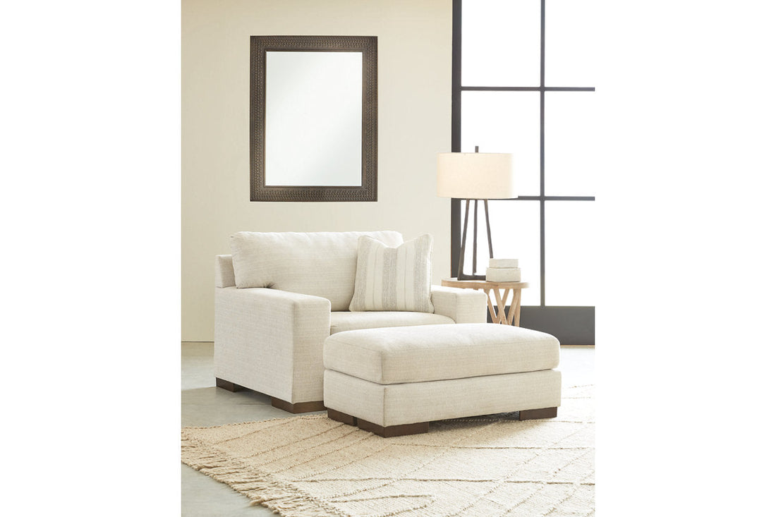 Maggie Birch Oversized Chair and Ottoman - Ashley - Luna Furniture