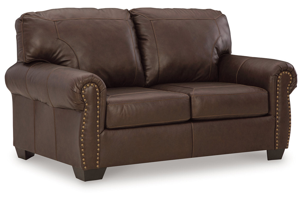 Colleton Dark Brown Sofa, Loveseat and Recliner - Ashley - Luna Furniture