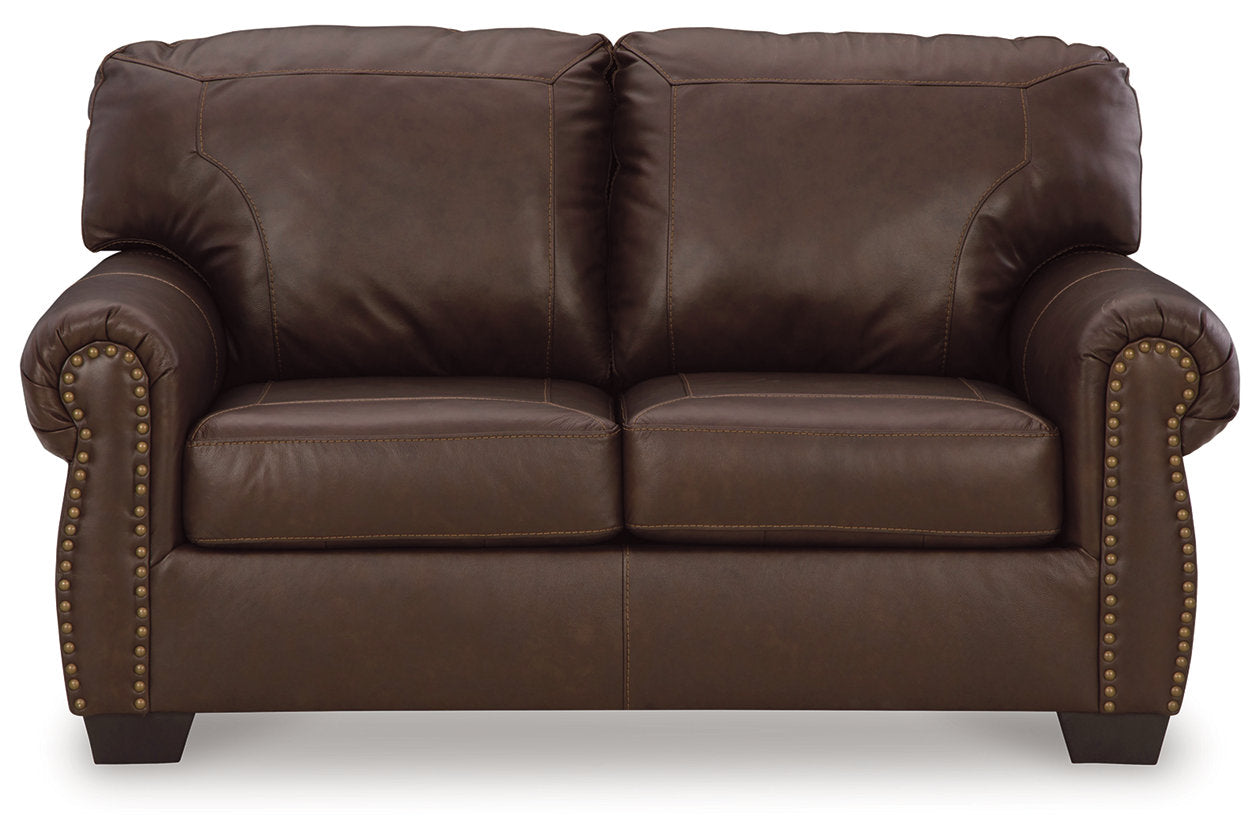 Colleton Dark Brown Sofa, Loveseat and Recliner - Ashley - Luna Furniture