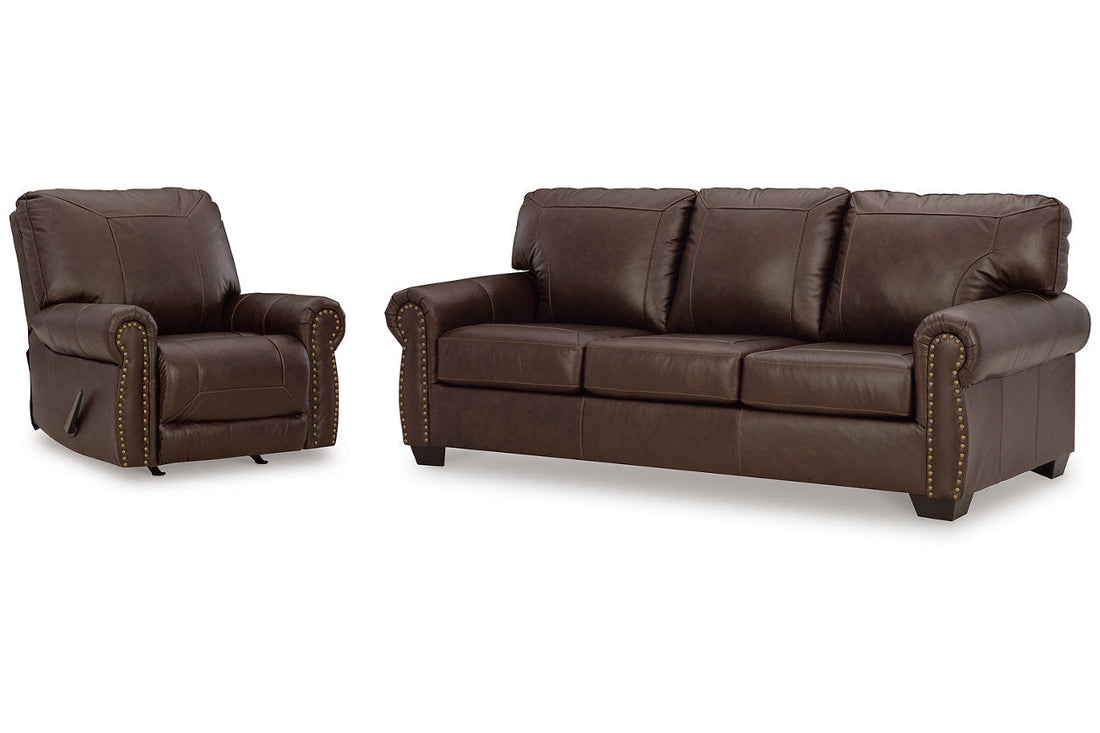 Colleton Dark Brown Sofa and Recliner - Ashley - Luna Furniture