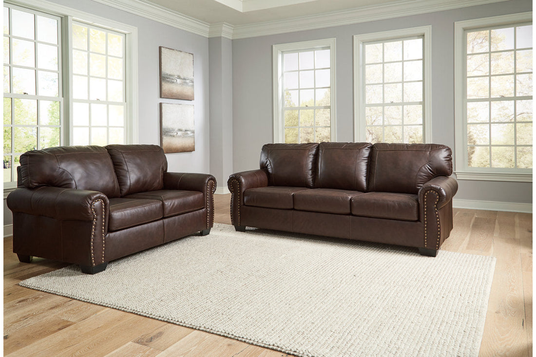 Colleton Dark Brown Sofa and Loveseat - Ashley - Luna Furniture