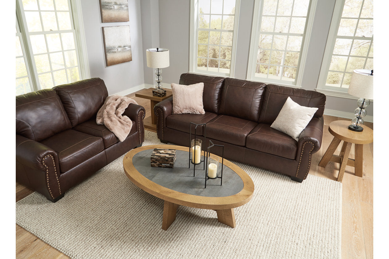 Colleton Dark Brown Sofa and Loveseat - Ashley - Luna Furniture