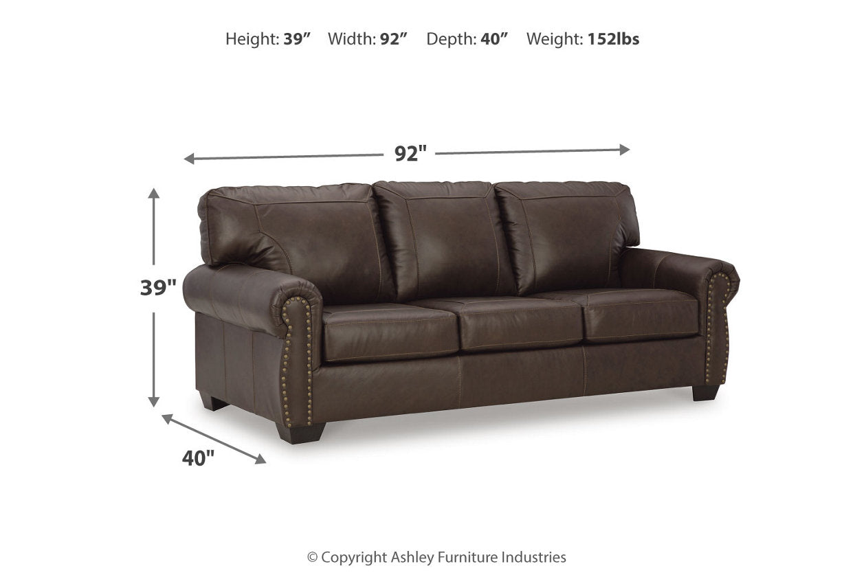 Colleton Dark Brown Sofa, Loveseat and Recliner - Ashley - Luna Furniture