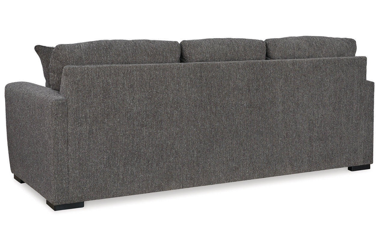 Gardiner Pewter Sofa Chaise and Ottoman - Ashley - Luna Furniture