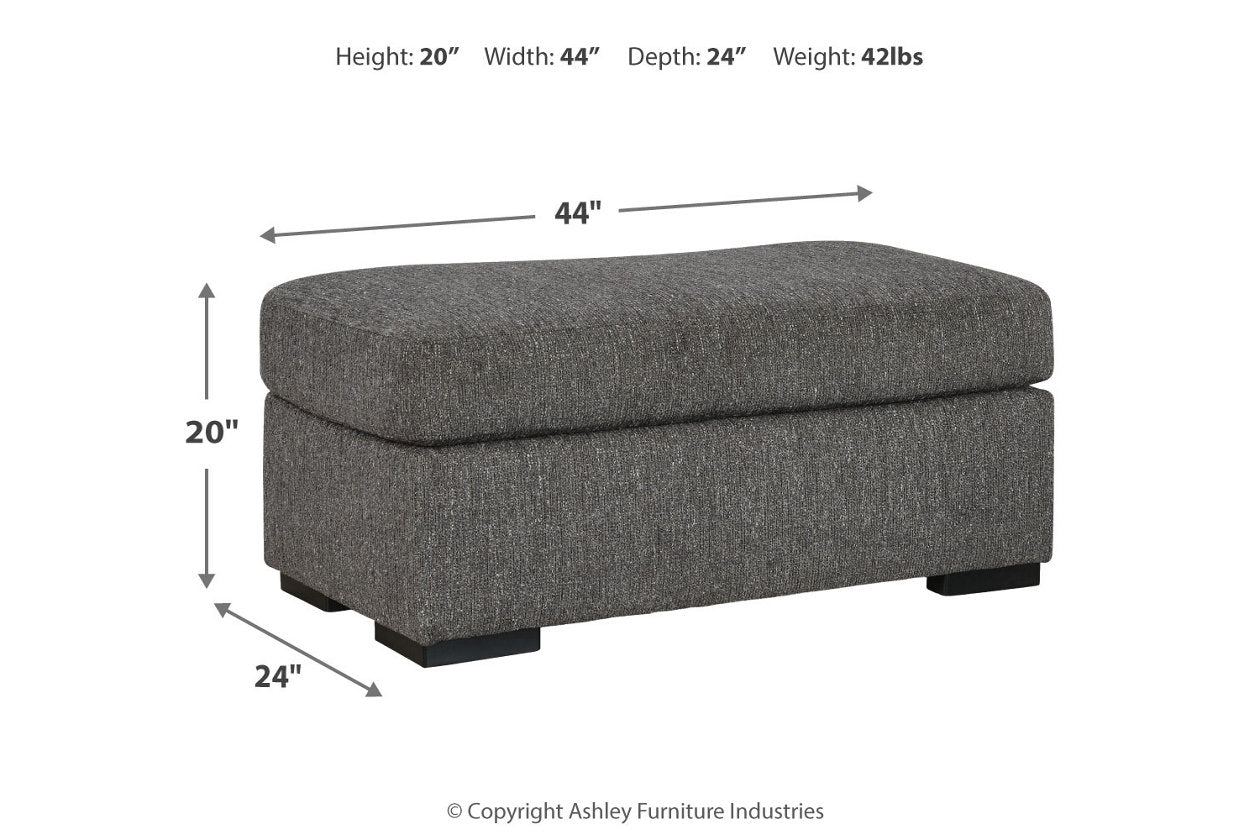 Gardiner Pewter Sofa Chaise and Ottoman - Ashley - Luna Furniture