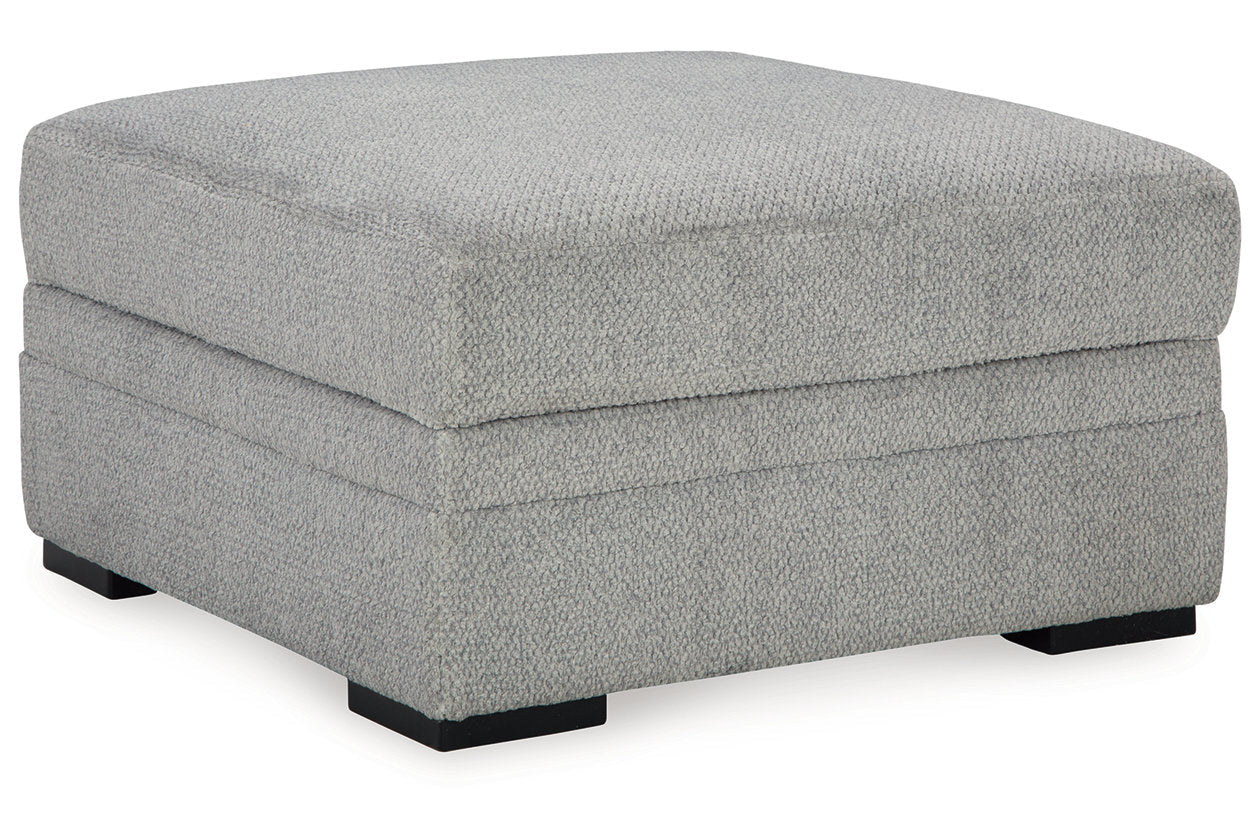 Casselbury Cement Oversized Swivel Chair and Ottoman - Ashley - Luna Furniture