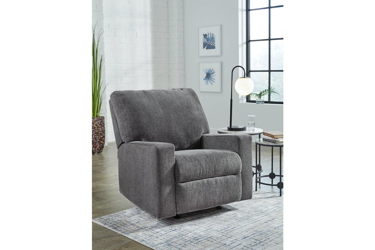 Rannis Pewter Full Sofa Sleeper and Recliner - Ashley - Luna Furniture