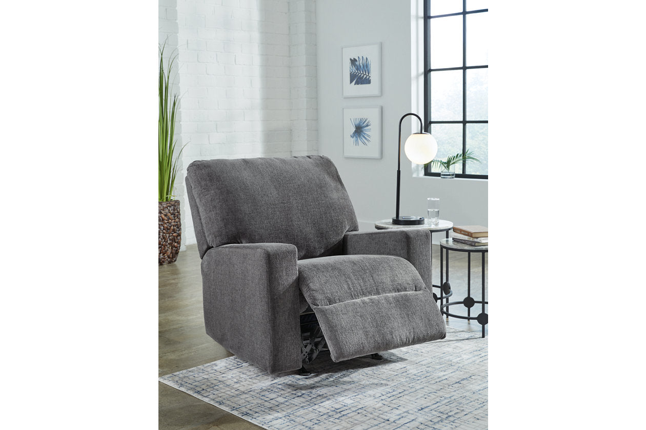 Rannis Pewter Full Sofa Sleeper and Recliner - Ashley - Luna Furniture