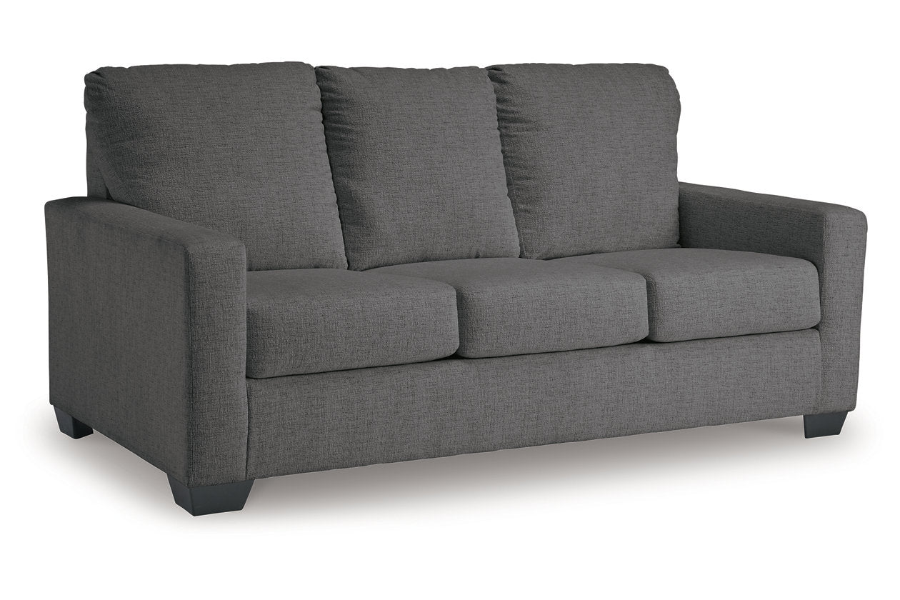 Rannis Pewter Full Sofa Sleeper and Recliner - Ashley - Luna Furniture