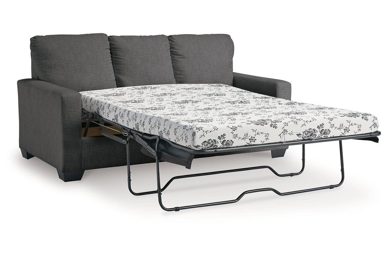 Rannis Pewter Full Sofa Sleeper and Recliner - Ashley - Luna Furniture