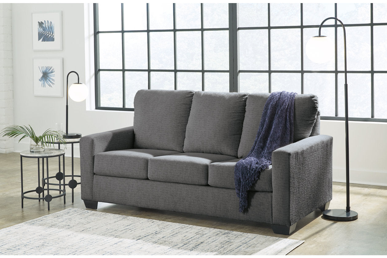 Rannis Pewter Full Sofa Sleeper and Recliner - Ashley - Luna Furniture
