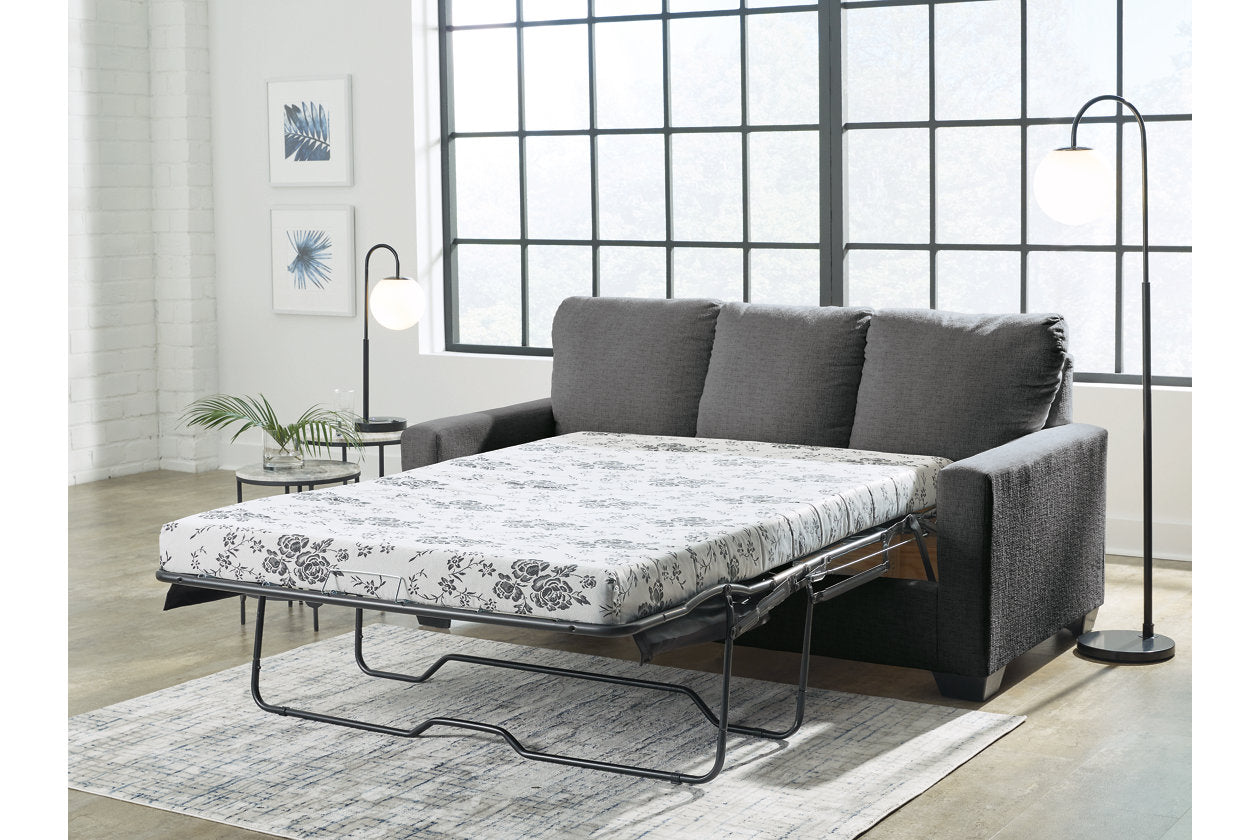 Rannis Pewter Full Sofa Sleeper and Recliner - Ashley - Luna Furniture