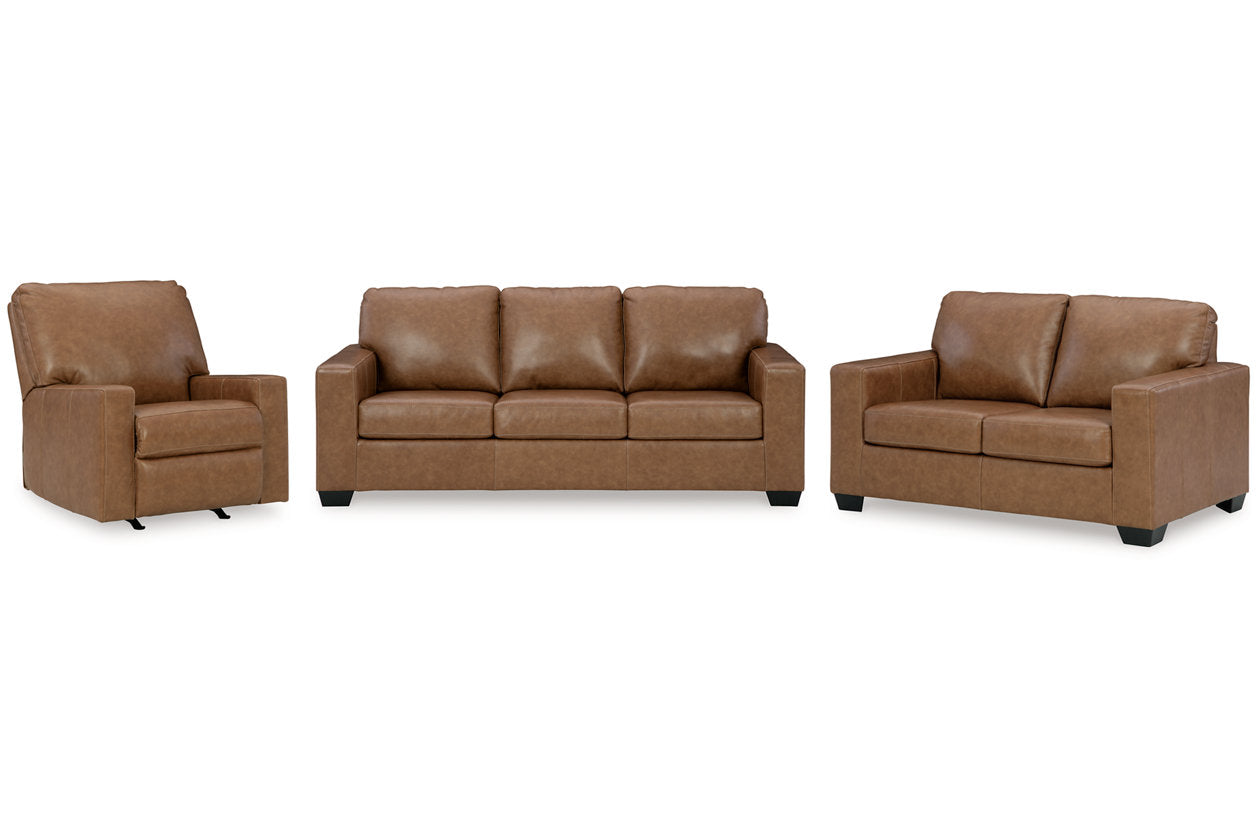 Bolsena Caramel Sofa, Loveseat and Recliner - Ashley - Luna Furniture