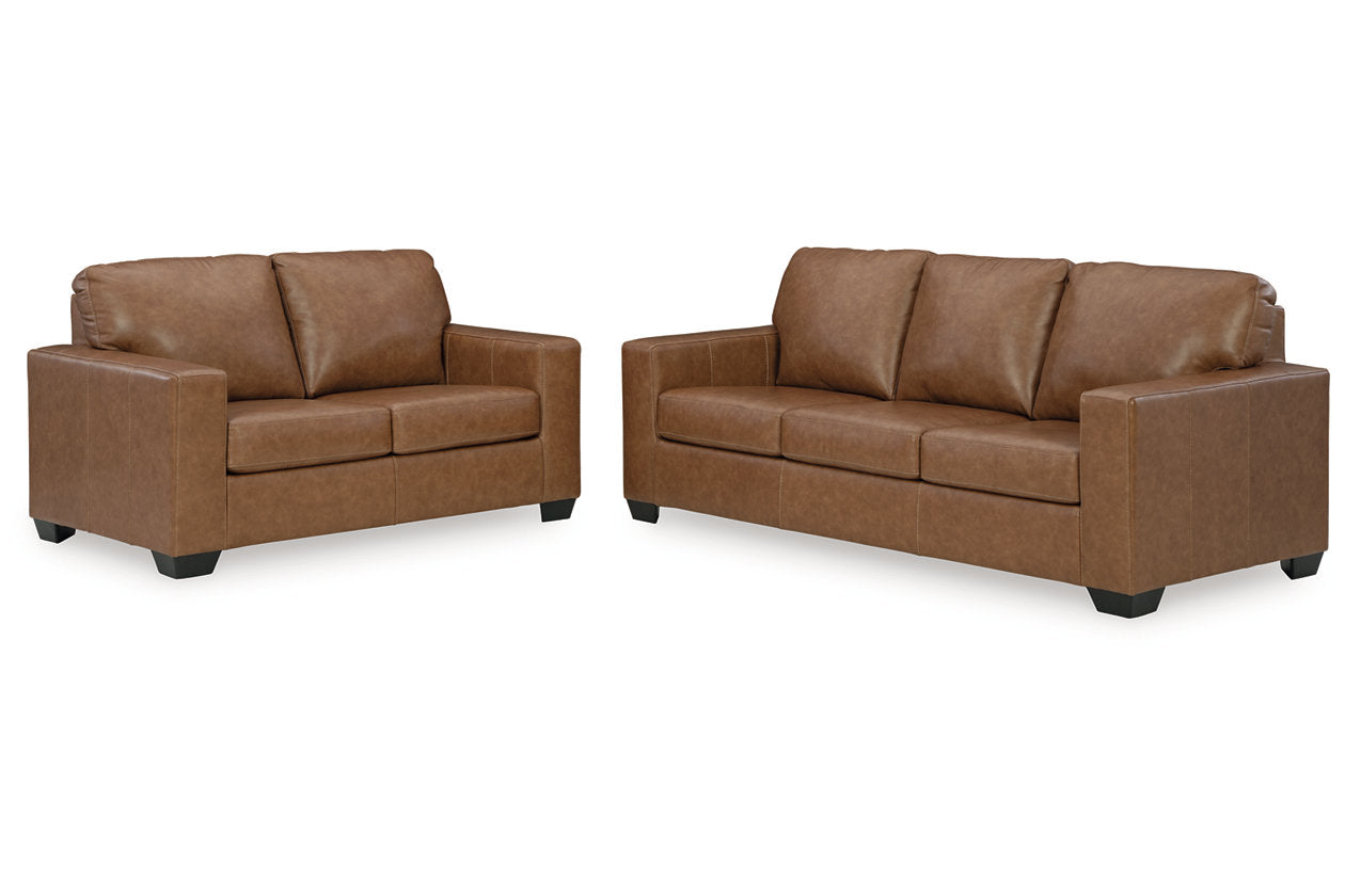 Bolsena Caramel Sofa and Loveseat - Ashley - Luna Furniture