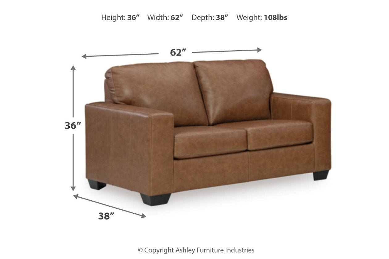 Bolsena Caramel Sofa, Loveseat and Recliner - Ashley - Luna Furniture