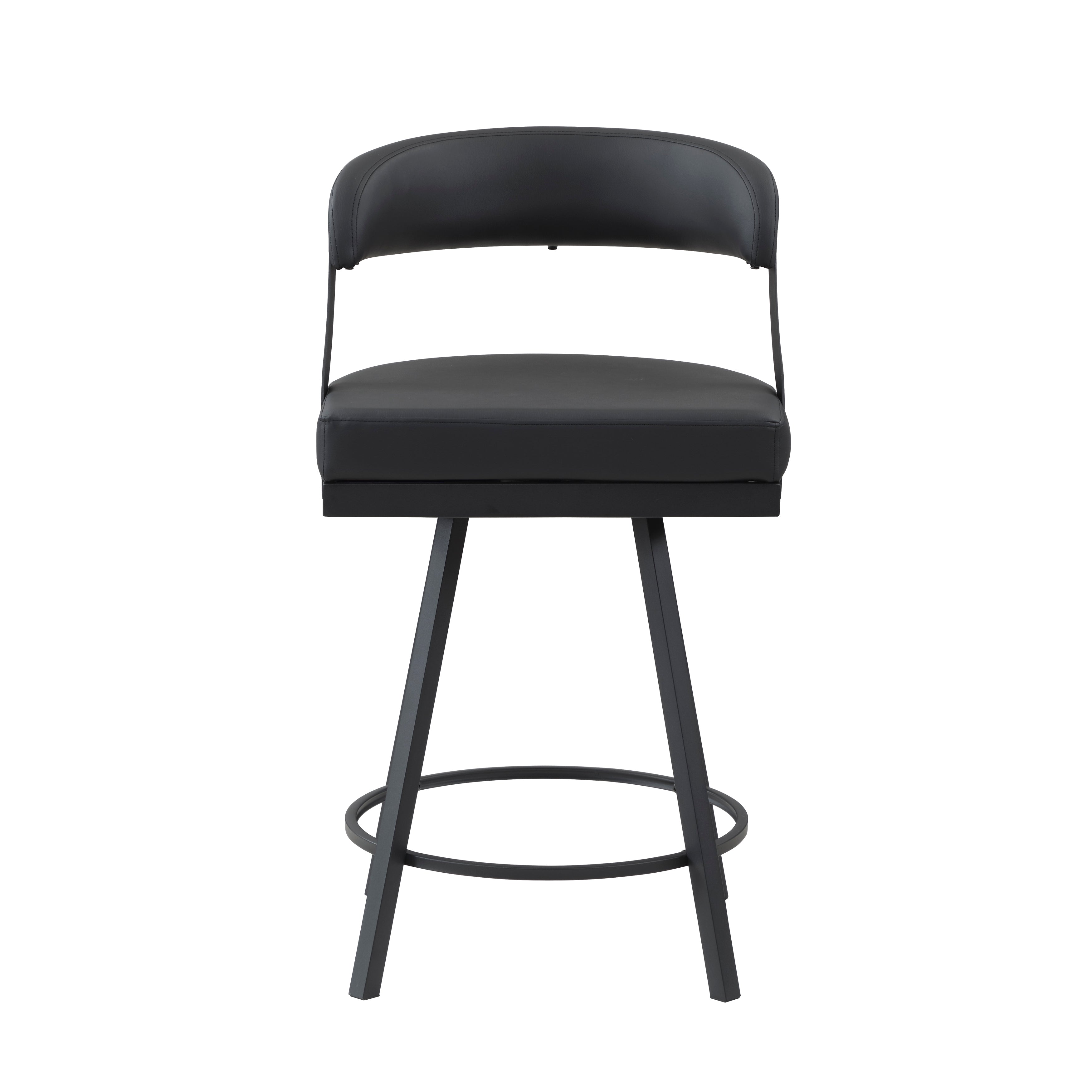 5565-24BK Swivel Counter Height Chair, Set of 2 - 5565-24BK