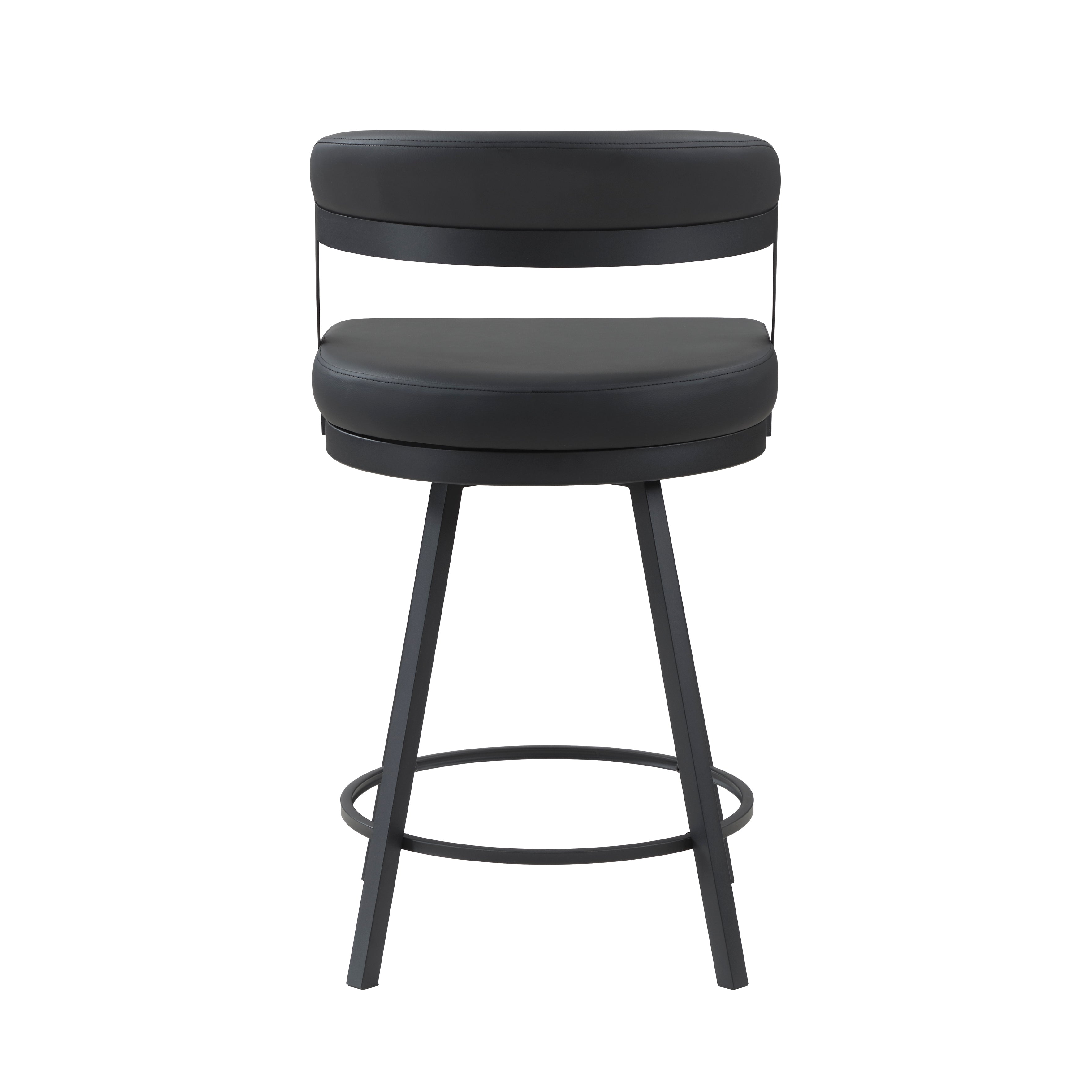 5565-24BK Swivel Counter Height Chair, Set of 2 - 5565-24BK