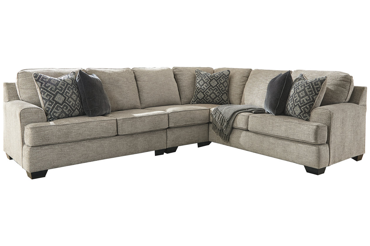 Bovarian Stone 3-Piece Sectional with Ottoman - Ashley - Luna Furniture
