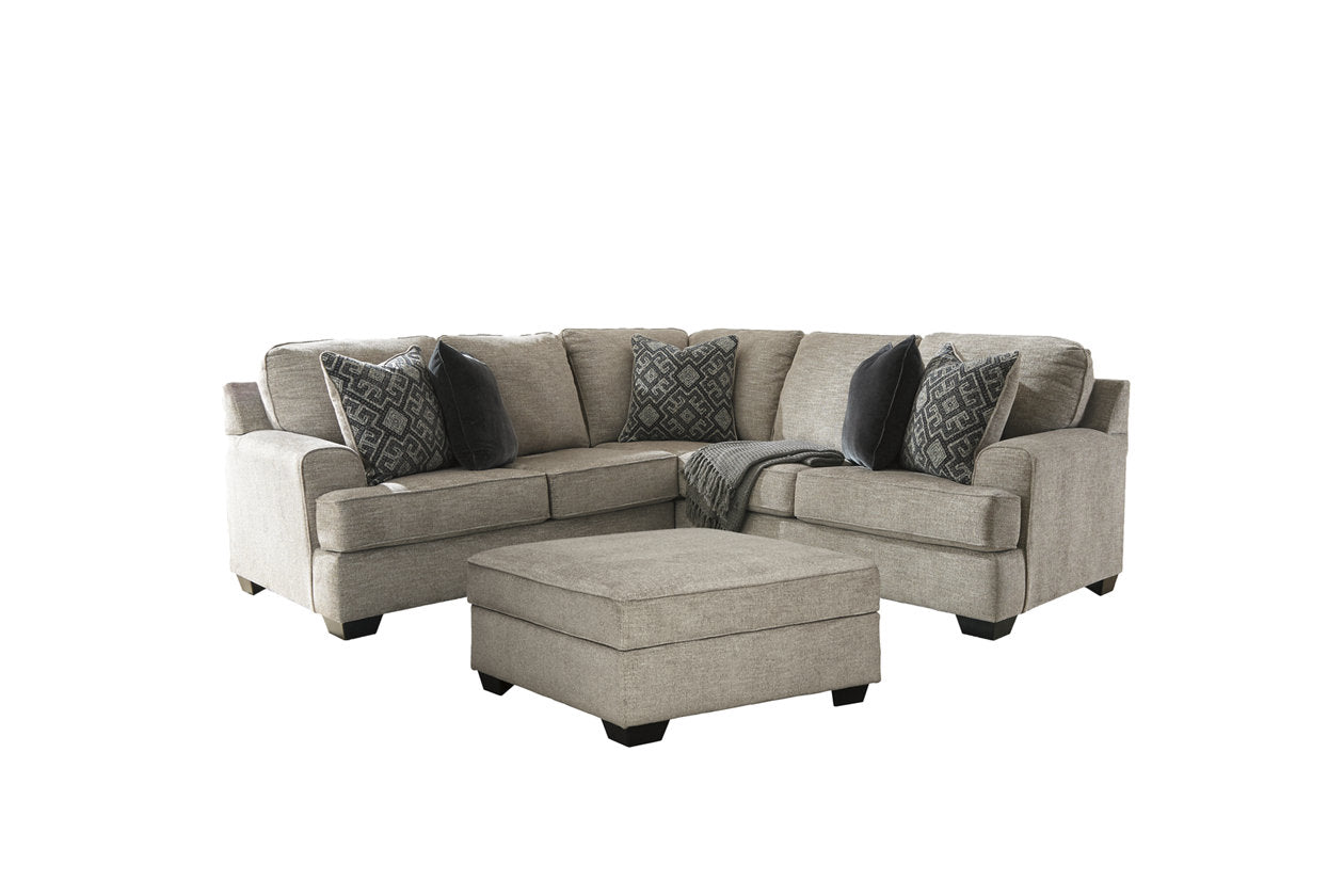 Bovarian Stone 2-Piece Sectional with Ottoman - Ashley - Luna Furniture