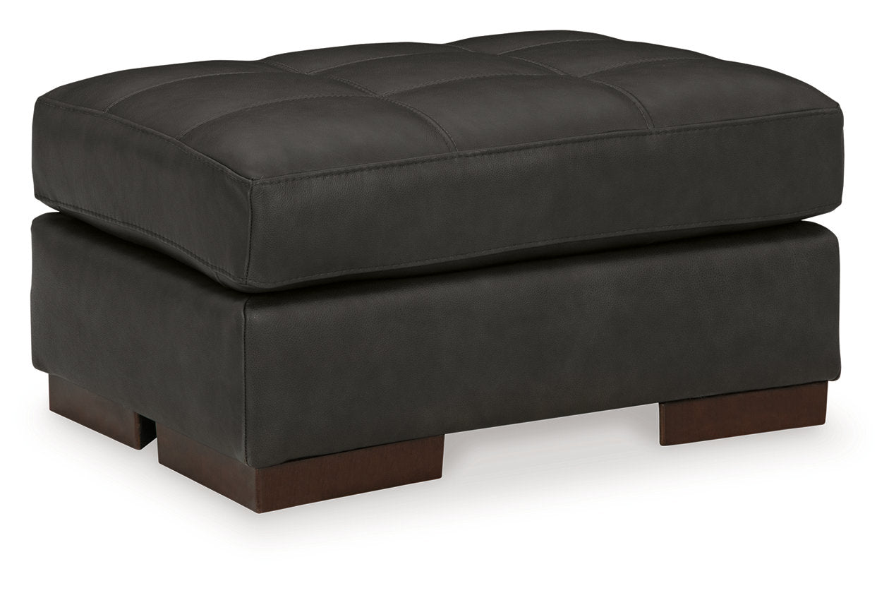 Luigi Thunder Oversized Chair and Ottoman - Ashley - Luna Furniture