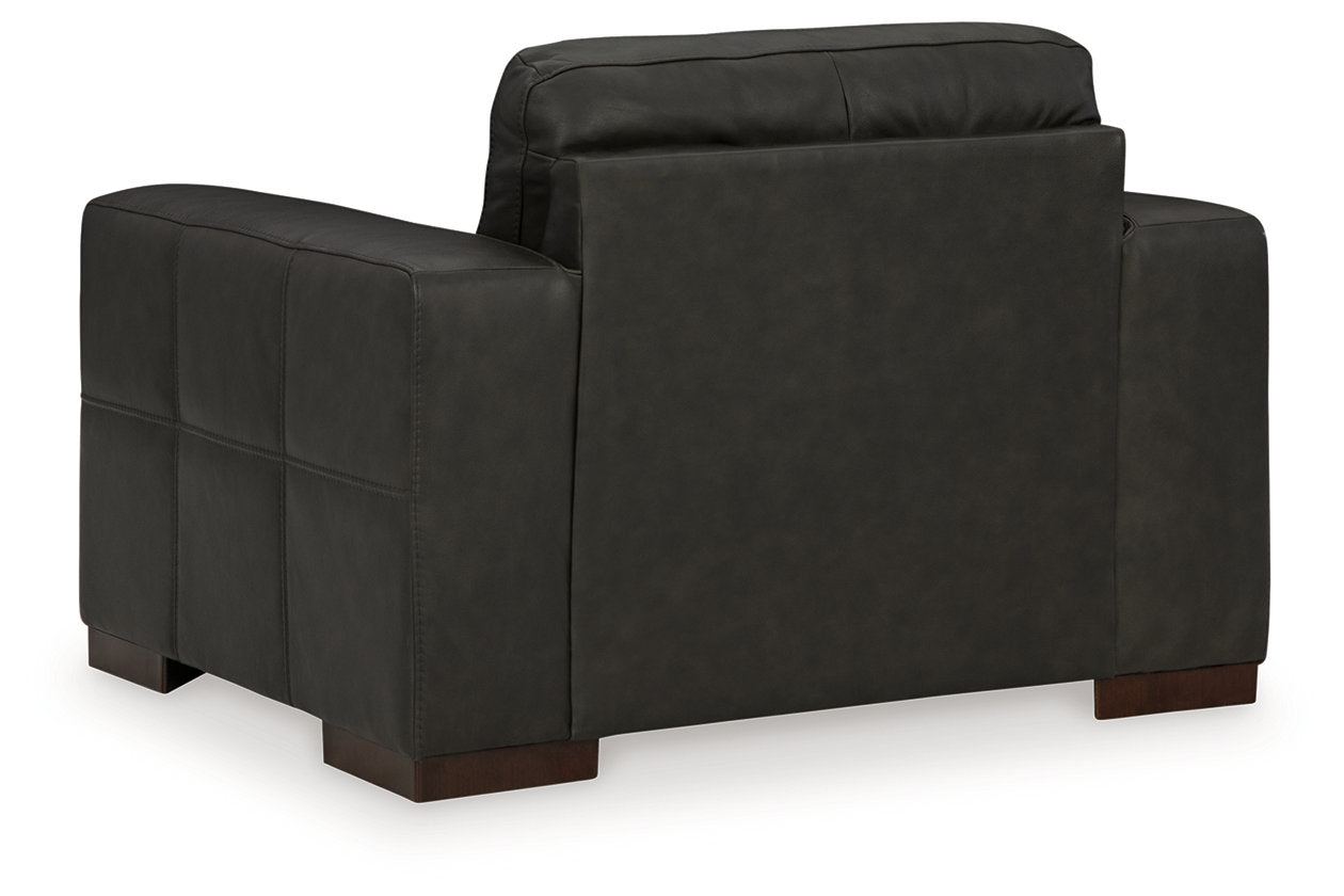 Luigi Thunder Oversized Chair and Ottoman - Ashley - Luna Furniture