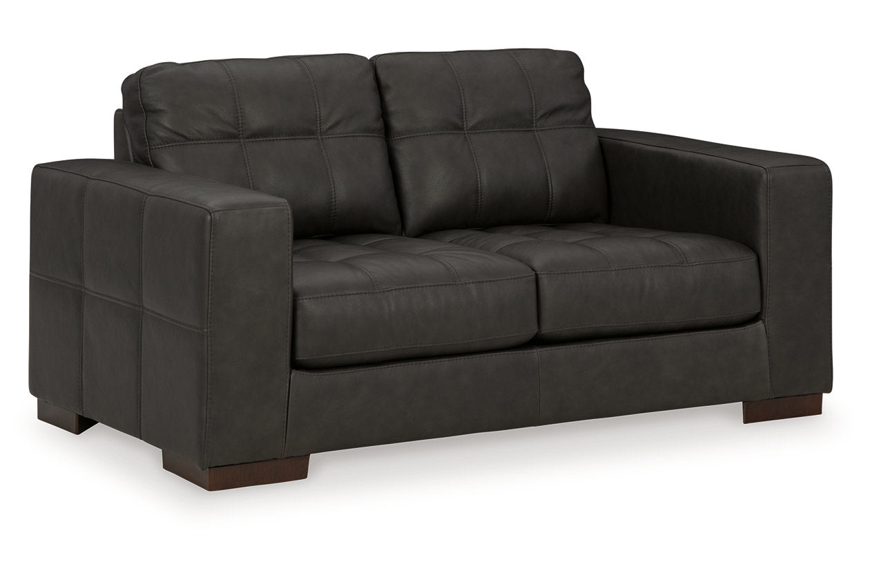 Luigi Thunder Sofa, Loveseat, Oversized Chair and Ottoman - Ashley - Luna Furniture