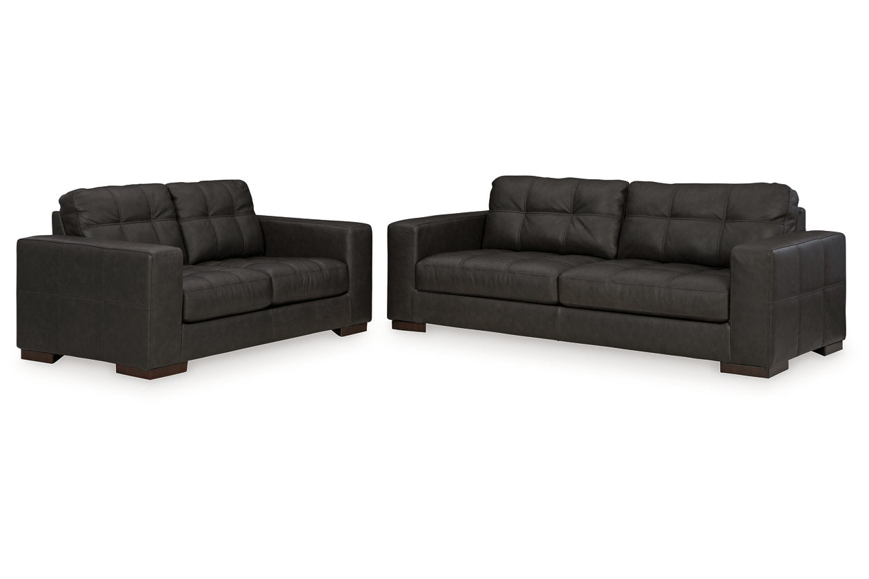 Luigi Thunder Sofa and Loveseat - Ashley - Luna Furniture