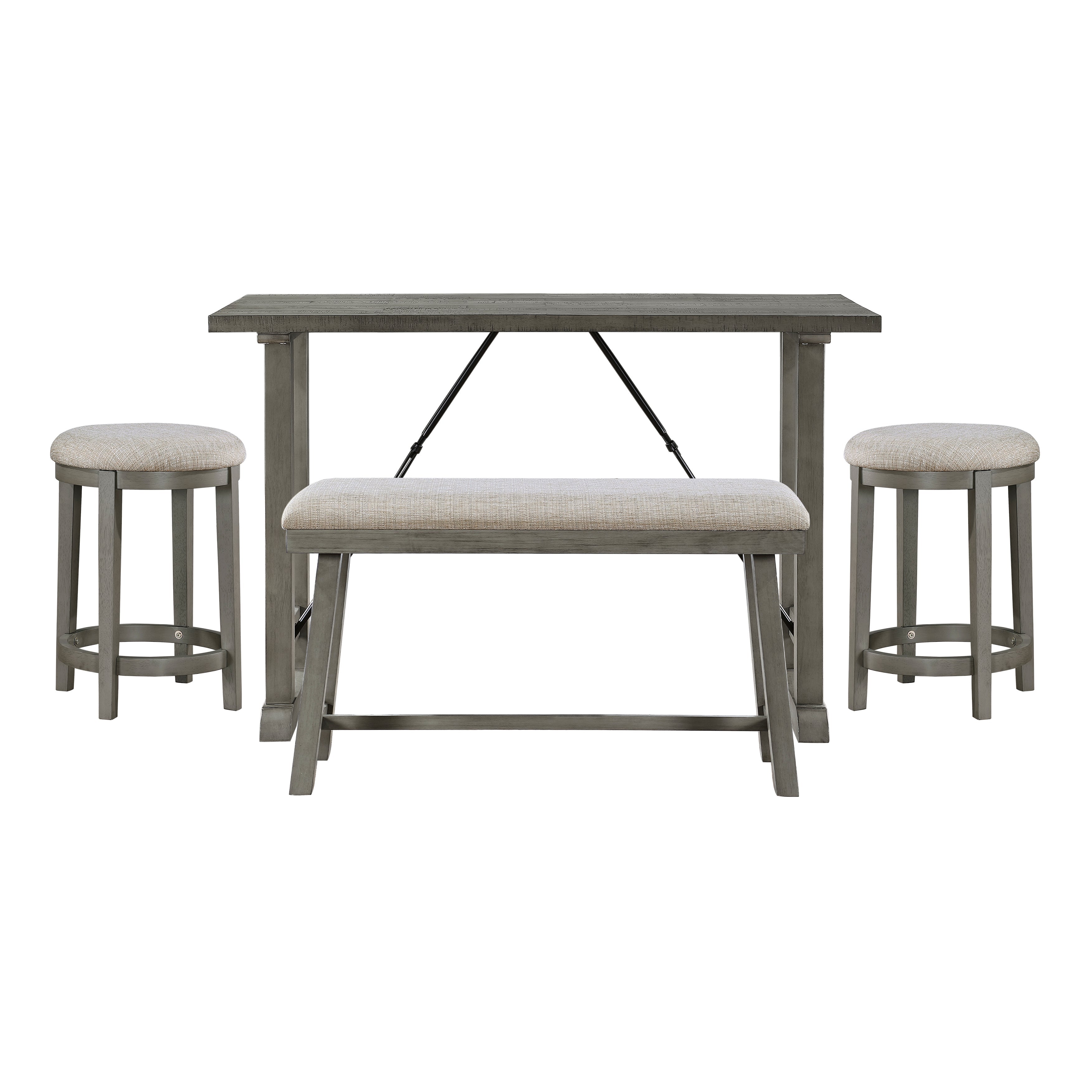 Auburndale Light Gray Counter Height Set from Homelegance - Luna Furniture
