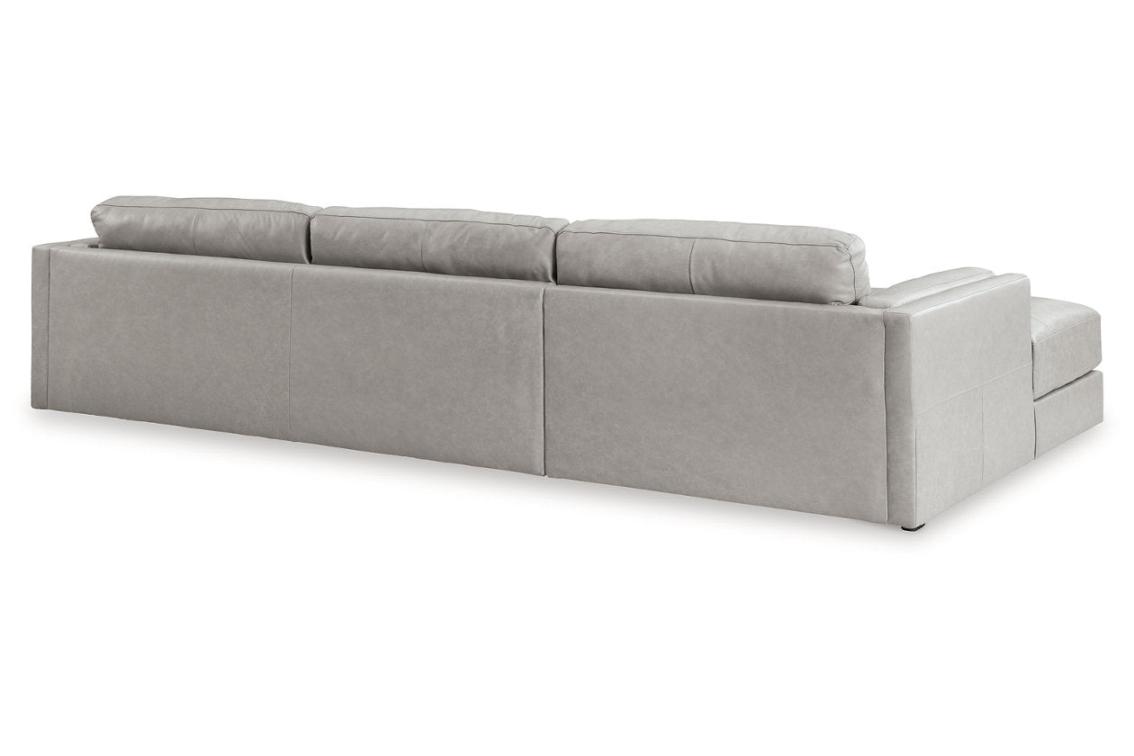 Amiata Glacier 2-Piece Sectional with Chaise - Ashley - Luna Furniture