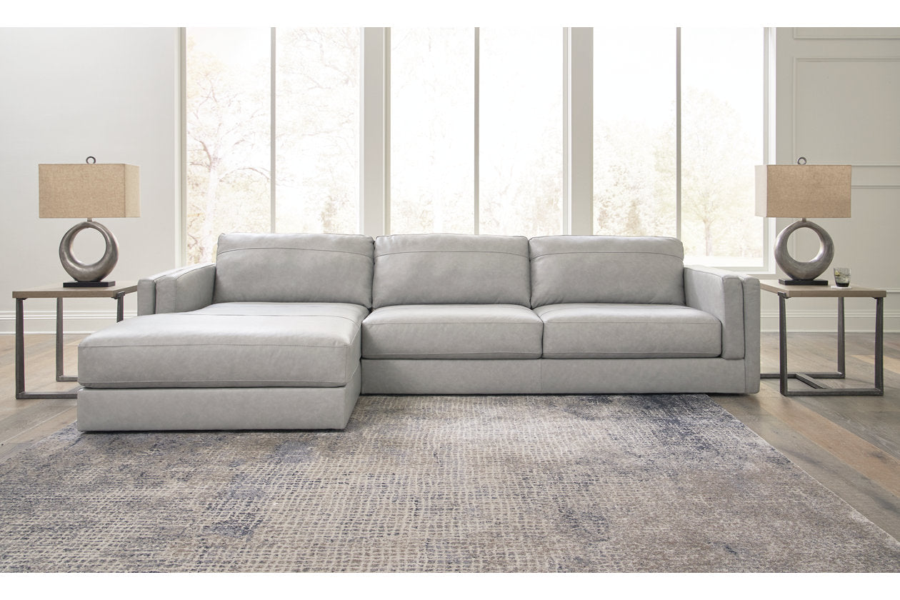 Amiata Glacier 2-Piece Sectional with Chaise - Ashley - Luna Furniture