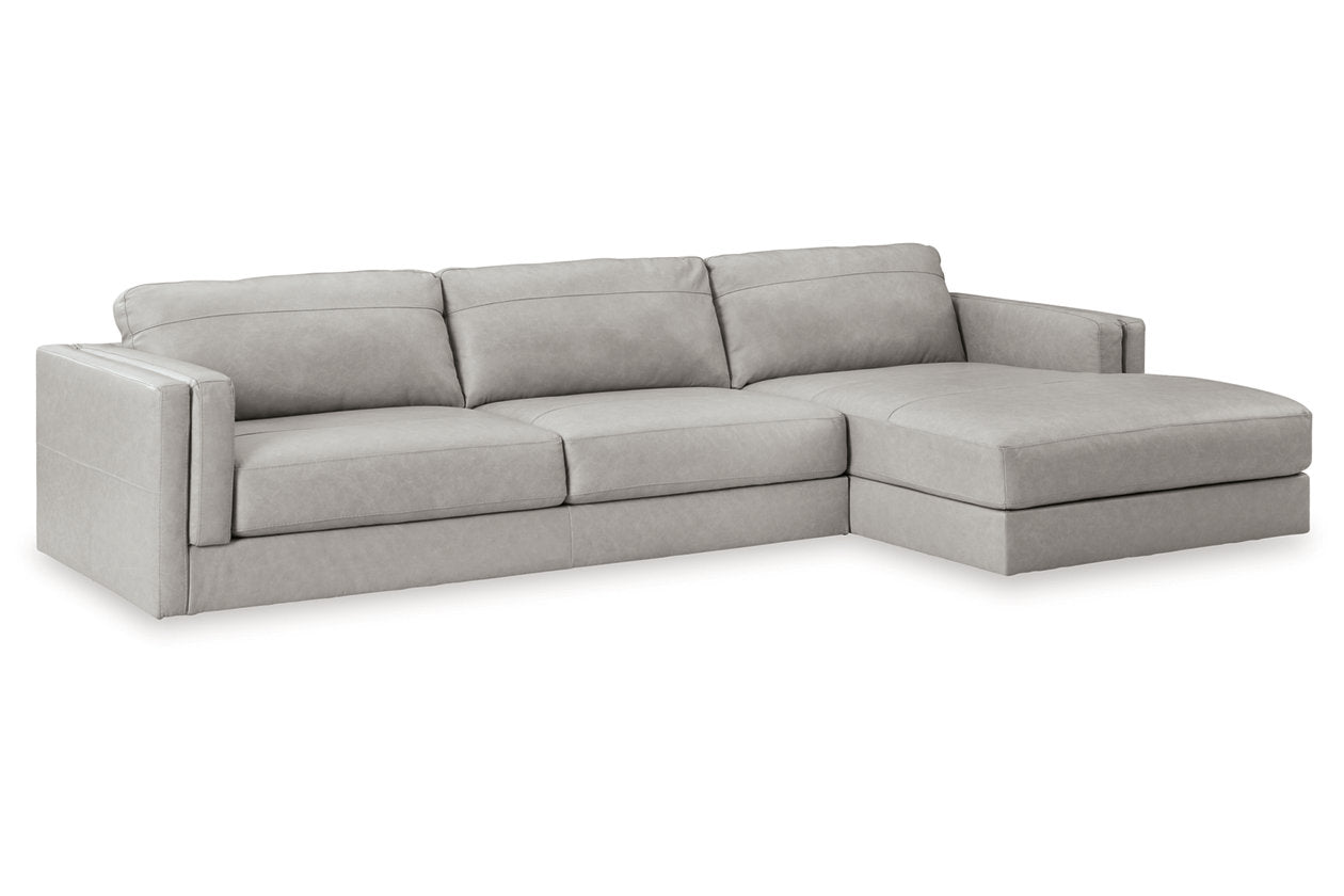 Amiata Glacier 2-Piece Sectional with Chaise - Ashley - Luna Furniture