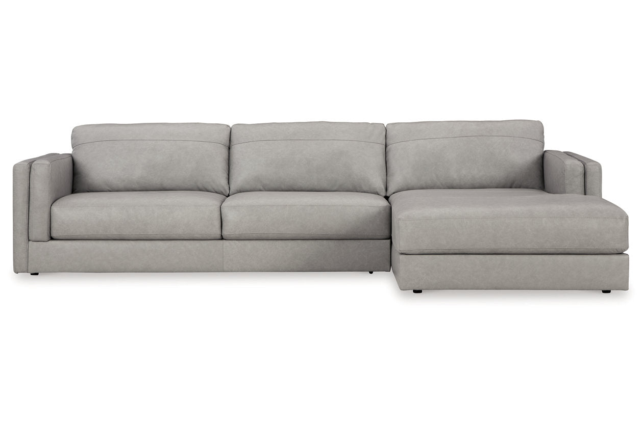 Amiata Glacier 2-Piece Sectional with Chaise - Ashley - Luna Furniture