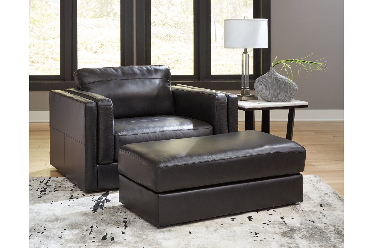 Amiata Onyx Oversized Chair and Ottoman - Ashley - Luna Furniture