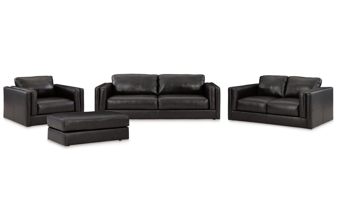 Amiata Onyx Sofa, Loveseat, Oversized Chair and Ottoman - Ashley - Luna Furniture