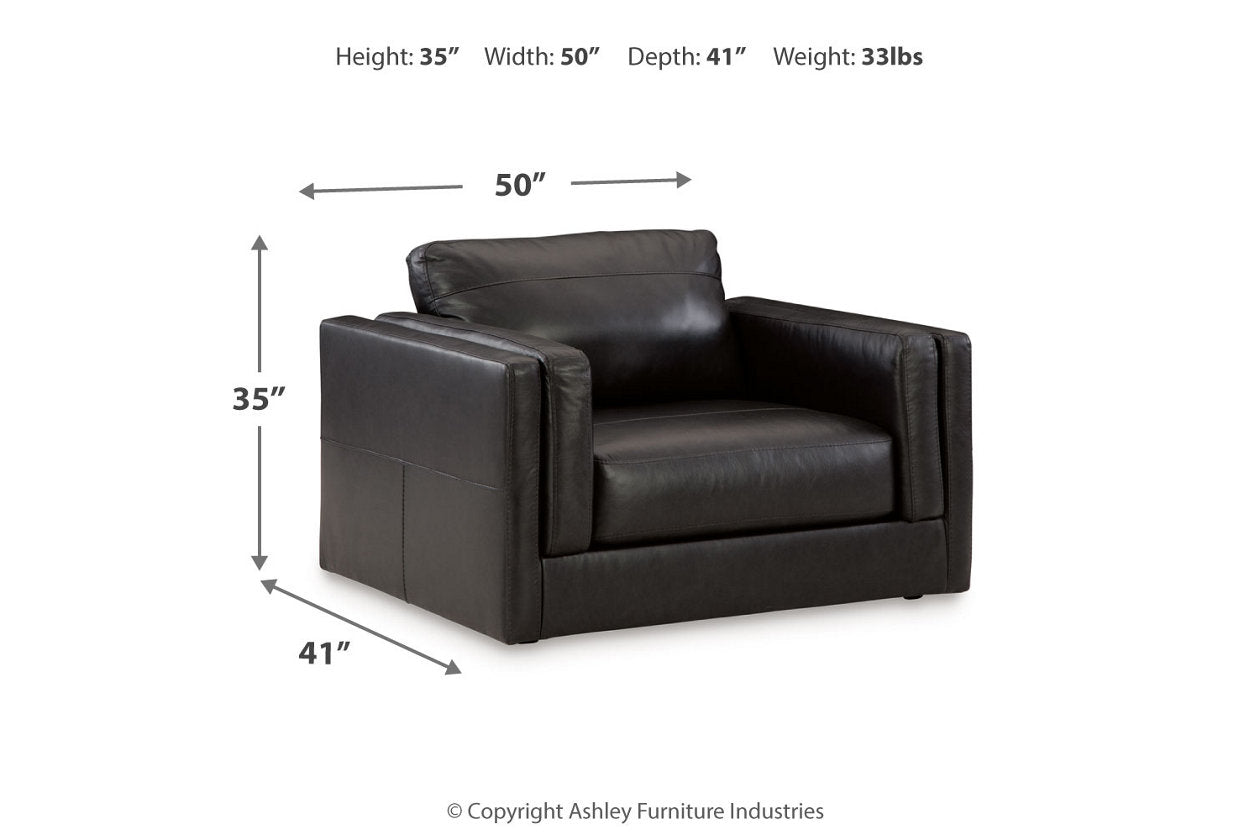 Amiata Onyx Sofa, Loveseat, Oversized Chair and Ottoman - Ashley - Luna Furniture