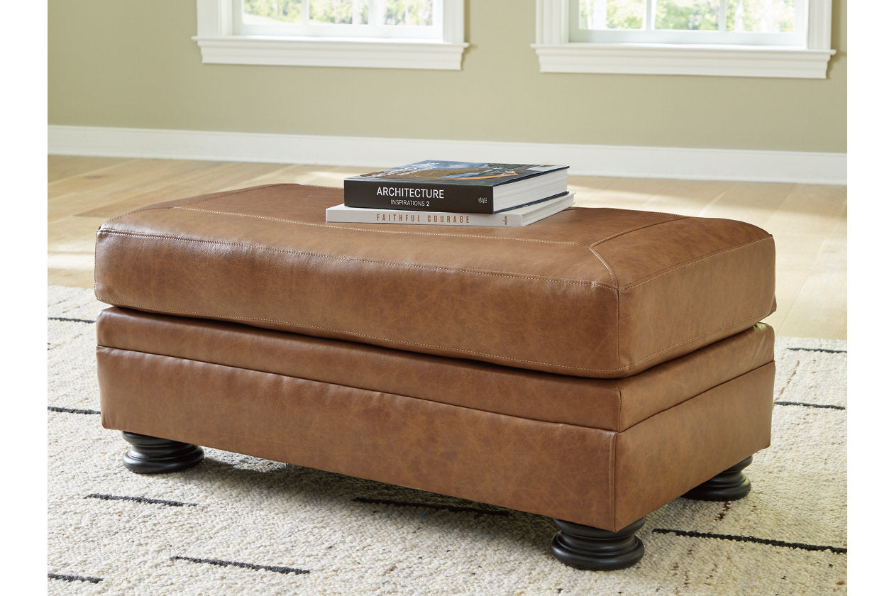 Carianna Caramel Oversized Chair and Ottoman - Ashley - Luna Furniture