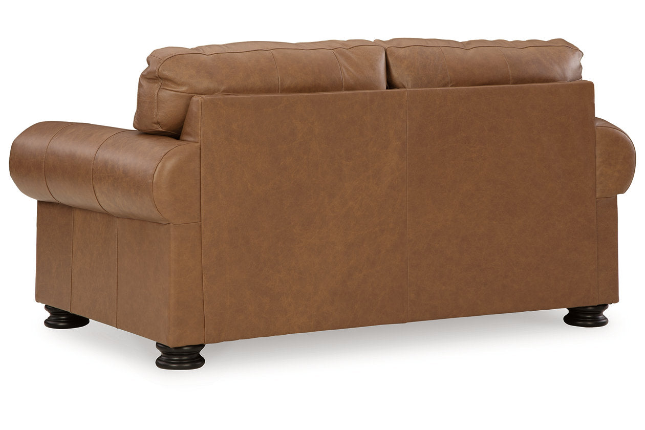 Carianna Caramel Sofa, Loveseat, Oversized Chair and Ottoman - Ashley - Luna Furniture